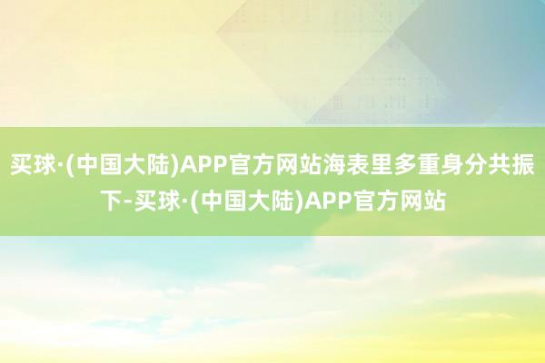 买球·(中国大陆)APP官方网站海表里多重身分共振下-买球·(中国大陆)APP官方网站