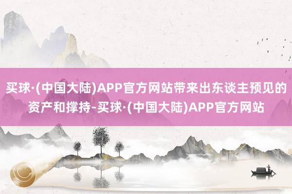 买球·(中国大陆)APP官方网站带来出东谈主预见的资产和撑持-买球·(中国大陆)APP官方网站